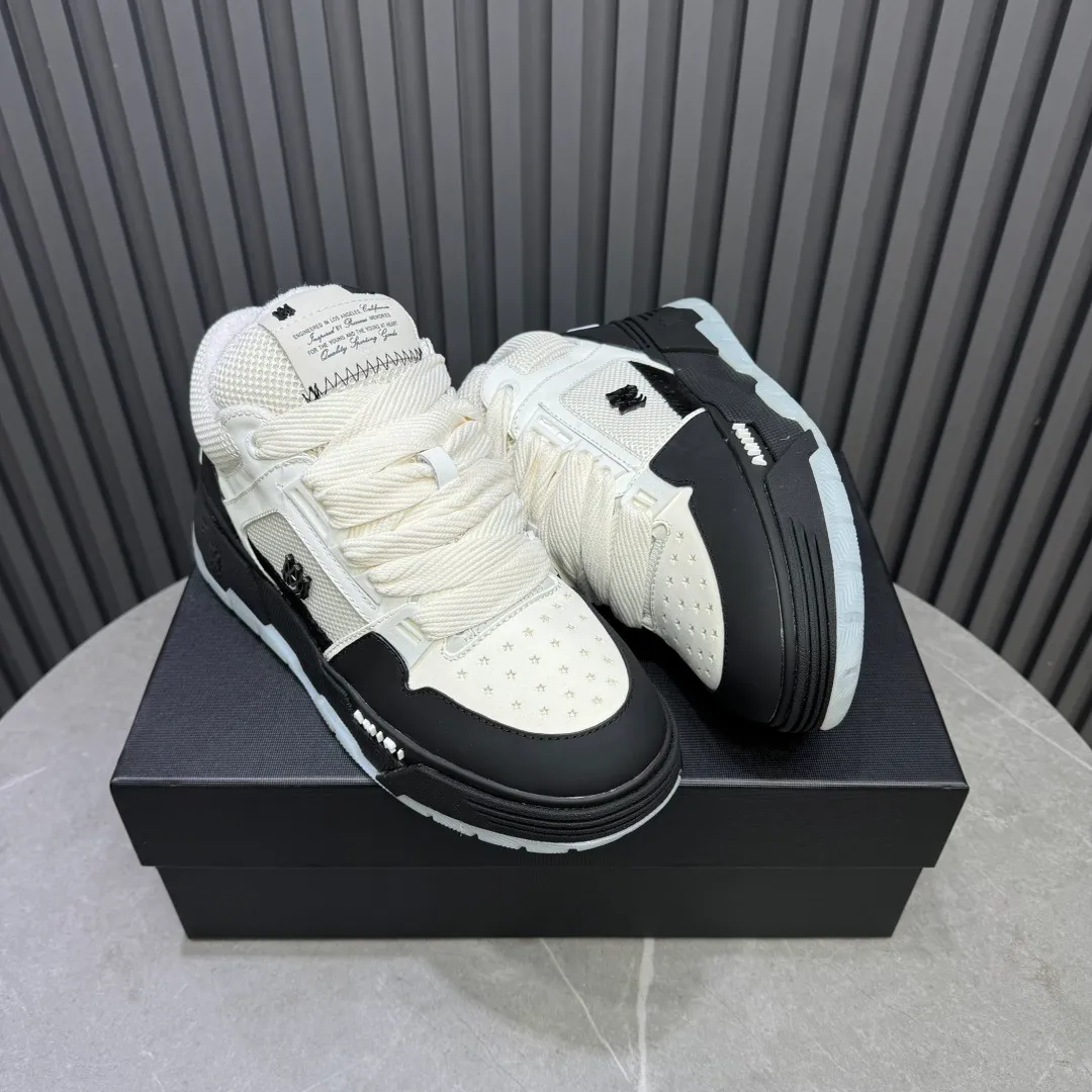 Men's shoes 💰660💰 AMIRI AMIRI trendy brand hot sale 🔥 Available all year round, couples 💑 Official website synchronization Imported fabrics 1⃣️ vs 1⃣️ replica, original factory special original sole, 35-45 (45. non-refundable)